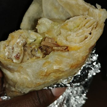 Senor Taquero - Inside of nasty carne asada burrito - Mexican Near Me - San Diego, California