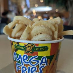 a cup of potato chips