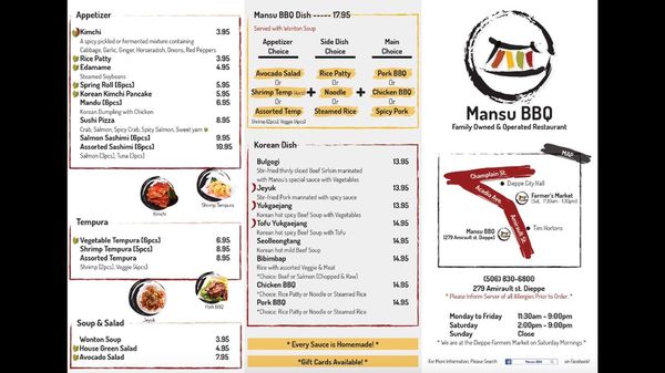 Menu photo 2 Mansu BBQ Moncton, NB
