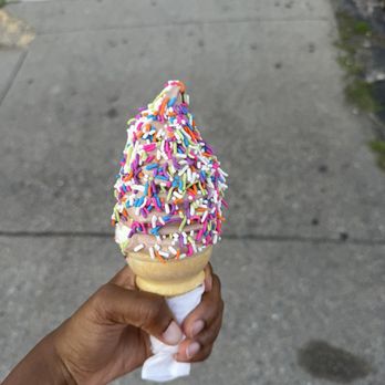 Dairy King - soft serve with rainbow sprinkles - Ice Cream & Frozen Yogurt Near Me - Providence, Rhode Island