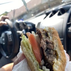 Large cheeseburger
