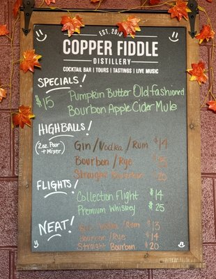 Menu photo 8 Copper Fiddle Distillery Lake Zurich, IL Menu photo 8 Copper Fiddle Distillery Lake Zurich, IL