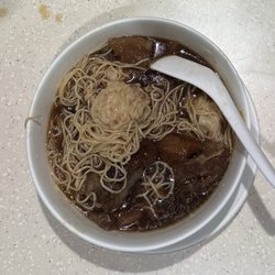 池記 - 双拼捞面 (蝦雲吞 & 牛腩)