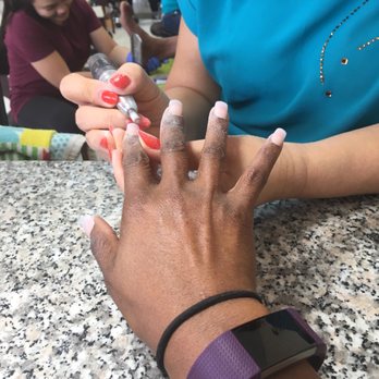 TNL Nails & Spa - This is before full set cut short. Vanessa is my technician today - Nail Salons Near Me - Largo, Florida