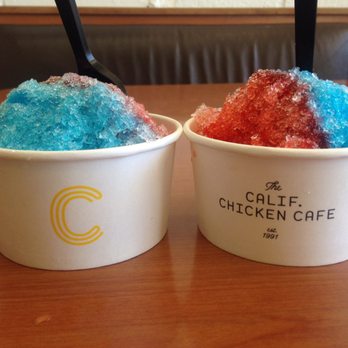 Calif Chicken Cafe - Complementary snow cones (Bubblegum is the best flavor) - Salad Near Me - Venice, California Calif Chicken Cafe - Complementary snow cones (Bubblegum is the best flavor) - Salad Near Me - Venice, California