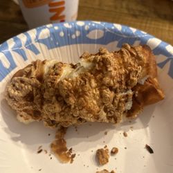 Dunkin' - This is what the ham and Swiss look like. I couldn't eat it. It looks horrible and it tastes even worse.