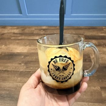 Be Free Craft Ice Cream Cafe - salted caramel affogato - Coffee & Tea Near Me - Virginia Beach, Virginia Be Free Craft Ice Cream Cafe - salted caramel affogato - Coffee & Tea Near Me - Virginia Beach, Virginia