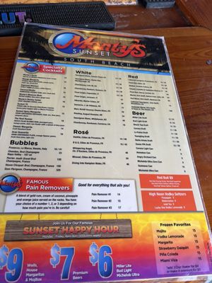 Menu photo 1 Monty's Sunset - South Beach Miami Beach, FL