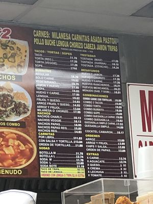 Menu photo 4 Tacos Charly Pacoima, CA