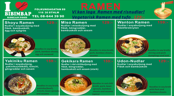 Menu photo 1 i love bibimbap Stockholm, AB Menu photo 1 i love bibimbap Stockholm, AB