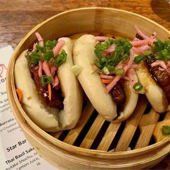 Star Noodle - Daily special. Steamed Pork Buns-Roasted Pork, House Hoisin, and Namasu. This dish was good but Momofuku in Las Vegas better. - Asian Fusion Near Me - Lahaina, Hawaii Star Noodle - Daily special. Steamed Pork Buns-Roasted Pork, House Hoisin, and Namasu. This dish was good but Momofuku in Las Vegas better. - Asian Fusion Near Me - Lahaina, Hawaii
