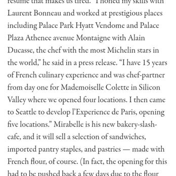 Mirabelle by Orphée - Screenshot from Eater Seattle on 3/11/25 (3/17/25) - Patisserie/Cake Shop Near Me - Seattle, Washington