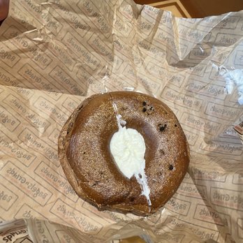 Bagels ‘n Grinds - Wheat bagel with plain cream cheese - Coffee & Tea Near Me - College Park, Maryland