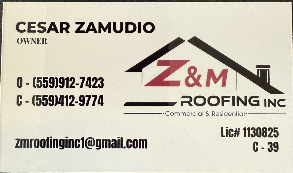 Slide of Z & M Roofing