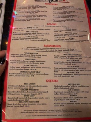 Menu photo 7 Woody's Grill and Tap Boston, MA