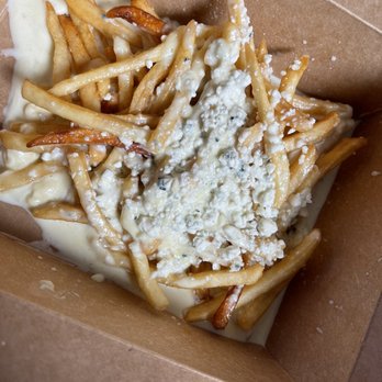 Sloopy's Beach Cafe - Blue Bleu Cheese Fries. Sooooo good - American Near Me - Manhattan Beach, California