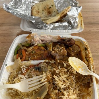 Flamin Curry - I ate a bit of the chicken but I got a 2 piece combo with goat curry and the tandoori chicken - Indian Near Me - Long Beach, California Flamin Curry - I ate a bit of the chicken but I got a 2 piece combo with goat curry and the tandoori chicken - Indian Near Me - Long Beach, California