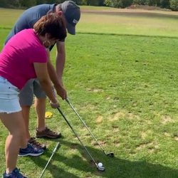 Longbow Golf Club - General Manager Jay G giving me very helpful pointers for my swing!