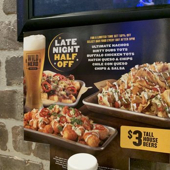 Buffalo Wild Wings - Half of the appetizers on this list apparently wasn't on the late night special - Chicken Wings Near Me - Montclair, California