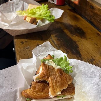 Southern Engine Deli - a croissant sandwich with lettuce - Delis Near Me - Nashville, Tennessee Southern Engine Deli - a croissant sandwich with lettuce - Delis Near Me - Nashville, Tennessee