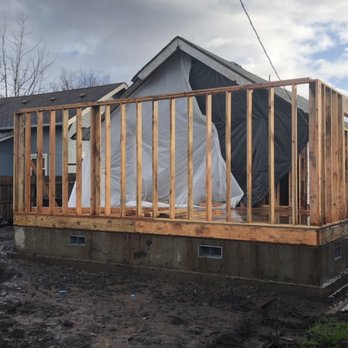 Cruz General Construction - Project G.        Master addition walls are coming up after installation of deck. - General Contractors Near Me