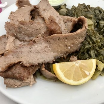 Olives & Pita - Gyro Platter with Horta - Greek Near Me - Brooklyn, New York Olives & Pita - Gyro Platter with Horta - Greek Near Me - Brooklyn, New York
