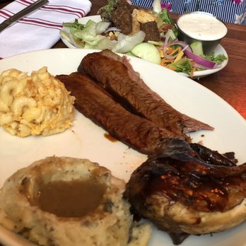 The Pit - Double Combo of Chicken and Brisket. Sides Mashed potatoes and Macaroni and Cheese. - Barbeque Near Me - Raleigh, North Carolina The Pit - Double Combo of Chicken and Brisket. Sides Mashed potatoes and Macaroni and Cheese. - Barbeque Near Me - Raleigh, North Carolina