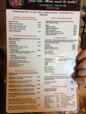 Menu photo 6 Your Mom's Place Phoenixville, PA