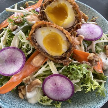 Lamplight Lounge - Scotch egg salad. - New American Near Me - Anaheim, California