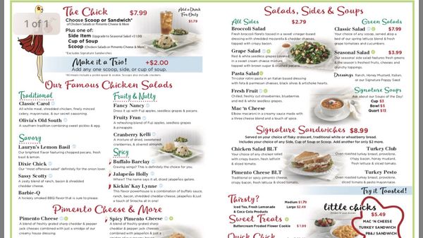 Menu photo 1 Chicken Salad Chick Kennesaw, GA