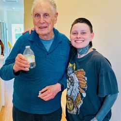 The Parlor Room Barbershop - My dad, 85 and looking fresh. Cheers to Hollz for the transformation.
