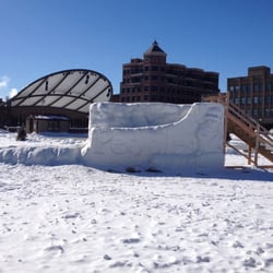 Wausau City Center - Snow slide!