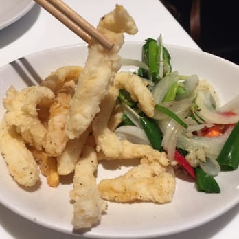Cây Tre - Salt and pepper squid - not the healthiest starter on the menu but great garlic and chilli hit to cure any cold :) - Vietnamese Near Me - London, XGL