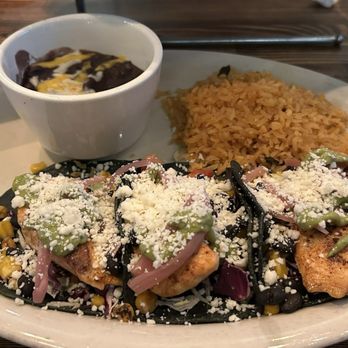 La Ristra New Mexican Kitchen - Specials menu: Blackened Salmon Tacos, choice of two sides (black beans, rice) - Mexican Near Me - Chandler, Arizona La Ristra New Mexican Kitchen - Specials menu: Blackened Salmon Tacos, choice of two sides (black beans, rice) - Mexican Near Me - Chandler, Arizona