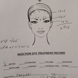 Luxe Surgery Center of Encino - My botox sheet. Highly recommended.