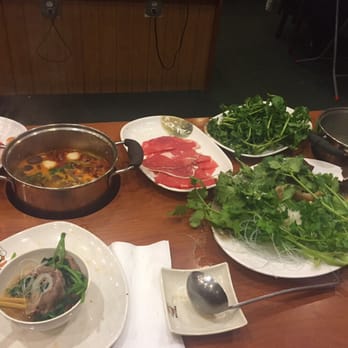 Hot Pot Buffet - A lotta veggies and a lotta meats in a spicy broth. - Chinese Near Me - Boston, Massachusetts