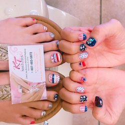 KT Nails & Spa - Nails art for July 4 #By_JC 