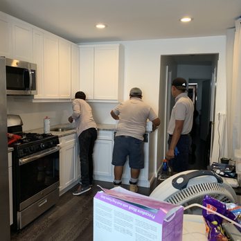 JV Granite & Marble - The easy and quick install. Excuse the background, the entire apartment was being renovated. - Countertop Installation Near Me - Jersey City, New Jersey