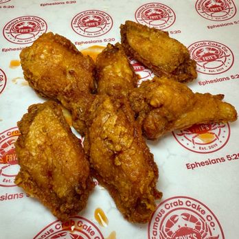 Frye’s Famous Crab Cake - The FATBOY Frye's Famous Wing Box (12 Pieces) - Seafood Near Me - Ashburn, Virginia Frye’s Famous Crab Cake - The FATBOY Frye's Famous Wing Box (12 Pieces) - Seafood Near Me - Ashburn, Virginia