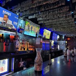 The Backyard Bar Stage and Grill - Interior , dollar bills on the roof