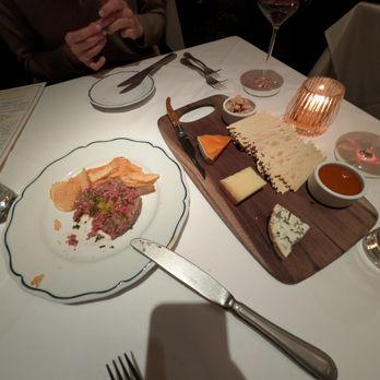Josephine - Cheeses (3) and the best steak tartare either of us has had - French Near Me - Alexandria, Virginia