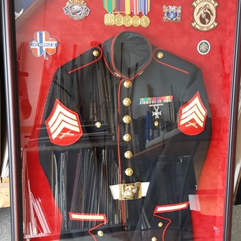 Frame Game - Enlisted Dress Blues Uniform - Framing Near Me - Jacksonville, North Carolina Frame Game - Enlisted Dress Blues Uniform - Framing Near Me - Jacksonville, North Carolina