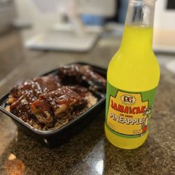 Jam Eng - Jerk Chicken Meal and pineapple!