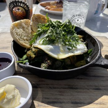 Feast and Fareway - Meatloaf hash egg sunny side up. - American Near Me - Coronado, California