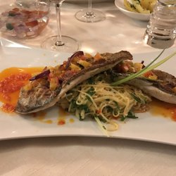 Restaurant Sonnwinkl - Paprika-Knoblauch-Forelle auf Spaghetti
