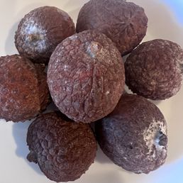 The lychees once home and bag opened The lychees once home and bag opened
