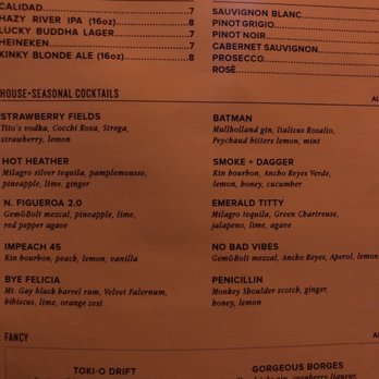 Blind Barber - Drink menu - Barbers Near Me - Highland Park, California