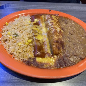 Rudy's Grill and Cantina - Second plate of the Acapulco, cheese enchilada and chicken tamale topped with chili gravy and served with rice and beans. Yum! - Mexican Near Me - Cypress, Texas Rudy's Grill and Cantina - Second plate of the Acapulco, cheese enchilada and chicken tamale topped with chili gravy and served with rice and beans. Yum! - Mexican Near Me - Cypress, Texas