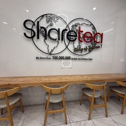 Sharetea - Cool feature wall and seatings