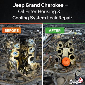 Pro Fix Go - Jeep Grand Cherokee -- Fixed Oil Filter Housing Leak and Cooling System Leak - Auto Repair Near Me - Perris, California Pro Fix Go - Jeep Grand Cherokee -- Fixed Oil Filter Housing Leak and Cooling System Leak - Auto Repair Near Me - Perris, California